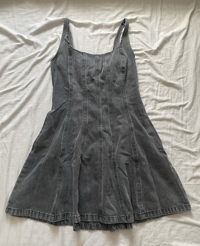 Black denim flared short - flared,