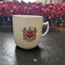 Vintage Florentine Crested China Cup with Rothbury Crest