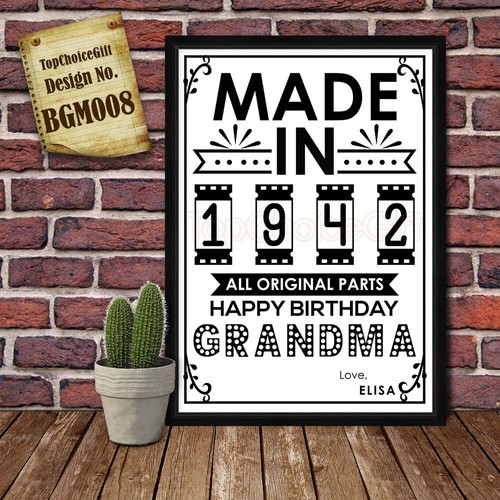 Personalised grandma greeting - personalised,