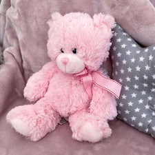 Plush Super Soft Teddy Bear Cuddly Toy Baby Girl Boy Gift with Ribbon Pink/Blue