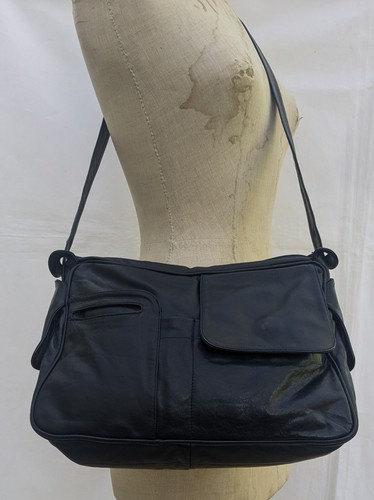 Vintage enny navy shoulder bag - navy,