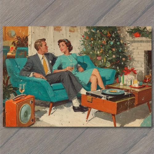 Postcard midcentury christmas - midcentury,