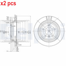 X2 PCS BG3042 BRAKE DISC