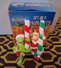 The Muppets Christmas Ornament Baubles Kermit Little Miss Piggy Decoration Boxed