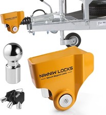 NiwNiw Heavy Duty Trailer Hitch Lock with Forged Steel Safety Ball Ifor Williams