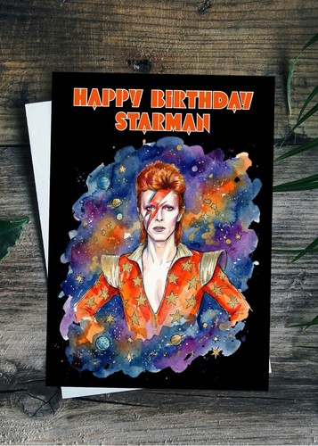 Bowie birthday card starman - birthday,
