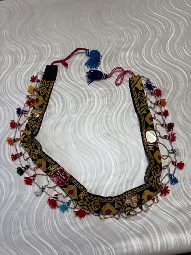 Vintage tribal beaded tassel - beaded,