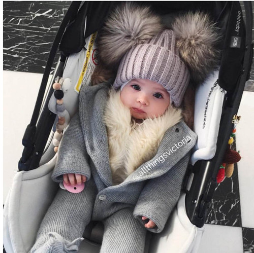 Baby winter hat double fur - baby,
