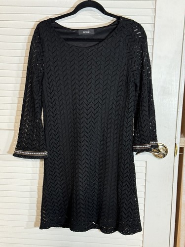 Zouk dress black lace - black, boho