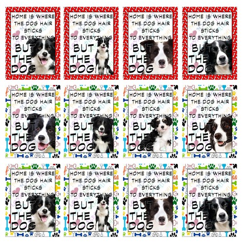 Border collie retro - retro, metal