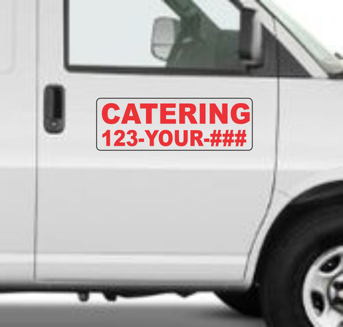 Custom catering magnetic signs - magnetic,