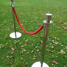 Pair of Polished Chrome Barrier Queue Stanchion Posts - Excellent condition