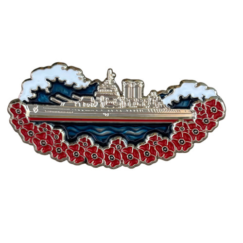 Purple poppy enamel pin - enamel, badge