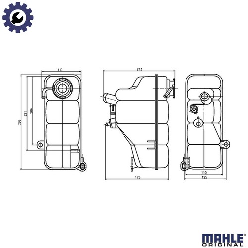 Expansion tank coolant crt 123 - expansion,