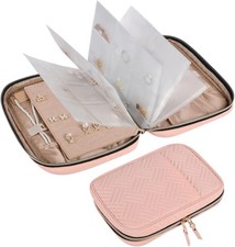 Jewelry Travel Organizer Case Jewelry Storage Book Ring Binder Jewelry-Pouch Bag