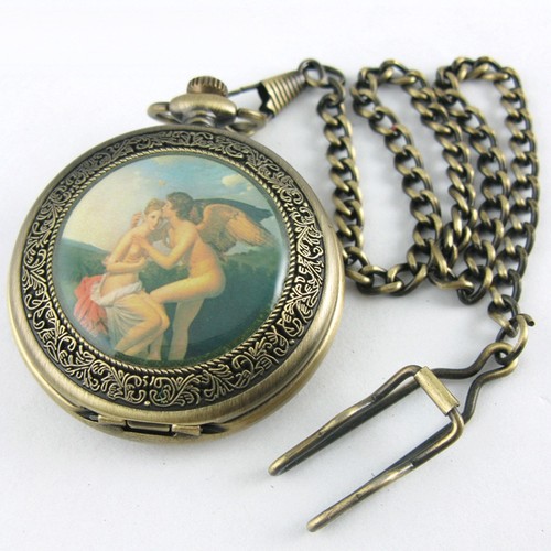 Retro full hunter pocket watch - full,