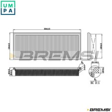 AIR FILTER FA2192 FOR VW