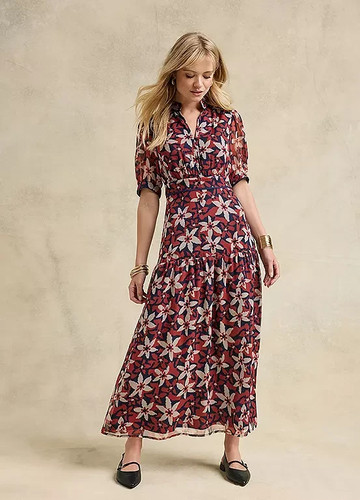 Together rust floral print - rust,