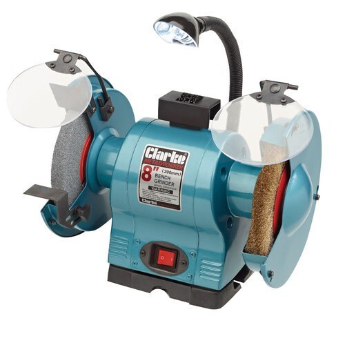 Clarke bench grinder with - clarke, 8"