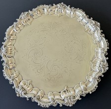 Antique silver plated large