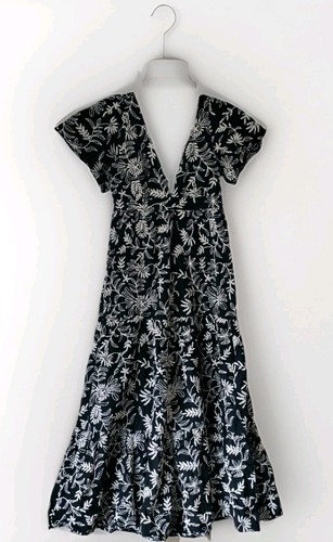 Zara embroidered backless maxi - zara,