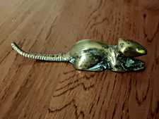Vintage Brass Rat Ornament or