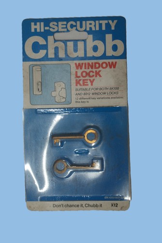 Keys for chubb window - keys, locks