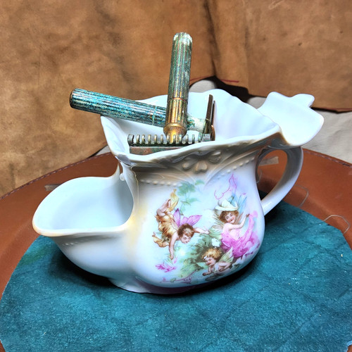 Vtg porcelain german shaving