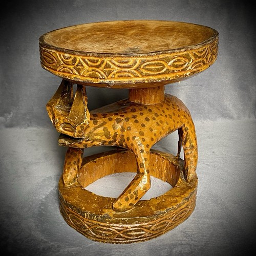 Handmade wooden leopard - handmade,