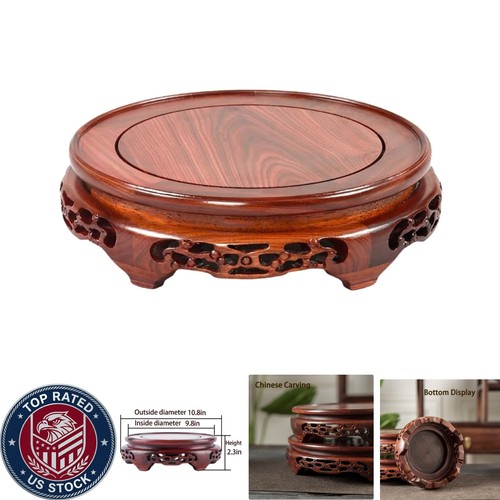 Lacquered round wooden - wooden, base