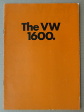 VW 1600 fastback saloon and variant estate UK market brochure 1972. 24 pages.