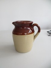 VINTAGE PEARSONS OF CHESTERFIELD 2 TONED STONEWARE  SMALL PITCHER - 14 CMS