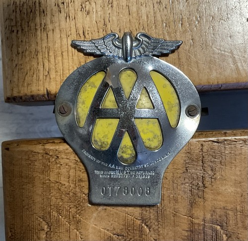 Vintage car grille badge - vintage,