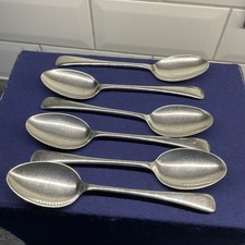 Six Vintage Silver Plated dessert spoons 