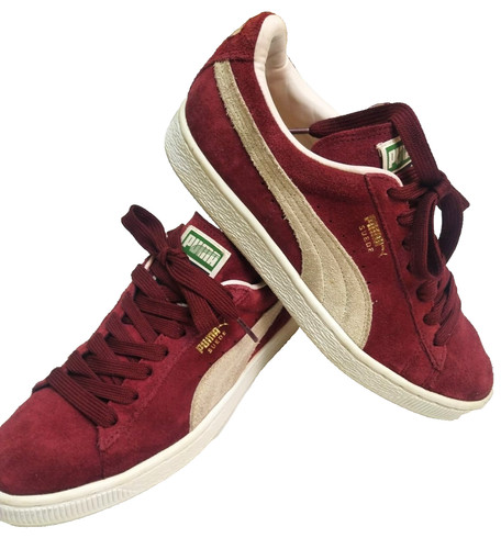 Men burgundy suede puma - men's,