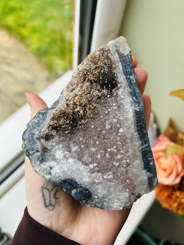 Amethyst crystal cluster geode - crystal,