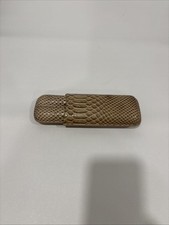 Cohiba Tan Leather 2 Cigar Holder Molded Case