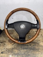 VW GOLF MK5 PASSAT CC B6 TOURAN TIGUAN CADDY 2K EOS WOOD WOODEN STEERING WHEEL