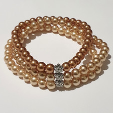 Layered Faux Pearl Beaded