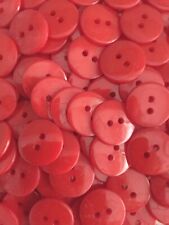 50 acrylic 15mm buttons red blue pink yellow green white orange purple and mixes