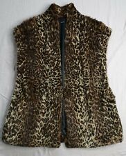 JOSEPH Women's Rabbit Fur Ocelot Print Gilet Jacket Size M Medium Used Condition