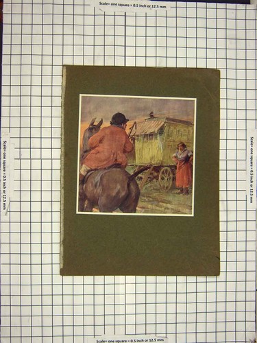 Original old antique print - original,
