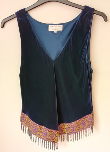 Blue velvet and beaded size - beaded,,