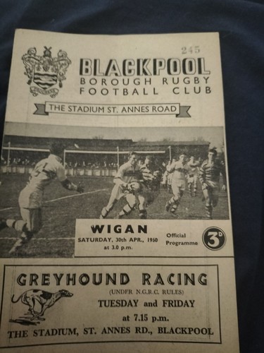 Vintage rugby league programme - rugby,