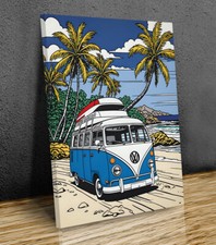 Camper Van and Tropical Beach