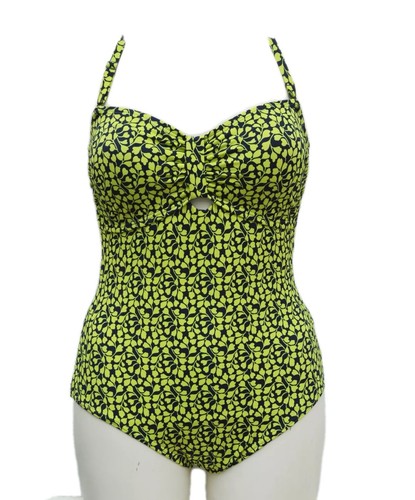 Navy yellow swimsuit - navy,