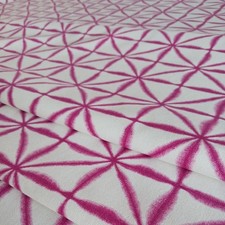 Clarke and Clarke: NUSA Raspberry Cotton Fabric Remnant 96cm x 98cm