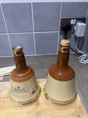 Pair antique bells whisky - antique,