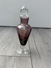 Vintage Purple Egyptian Style Glass Perfume Bottle With Stopper