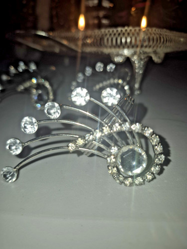 Silver metal diamante - metal,